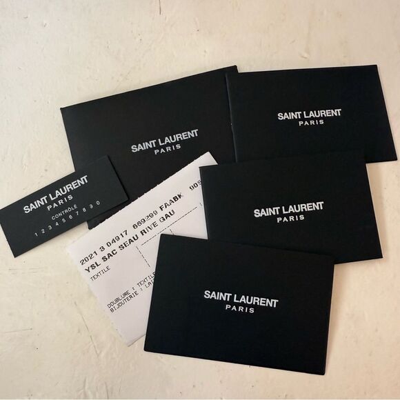 ✨ Saint Laurent Rive Gauche Linen Bucket Bag ✨ - Picture 5 of 15